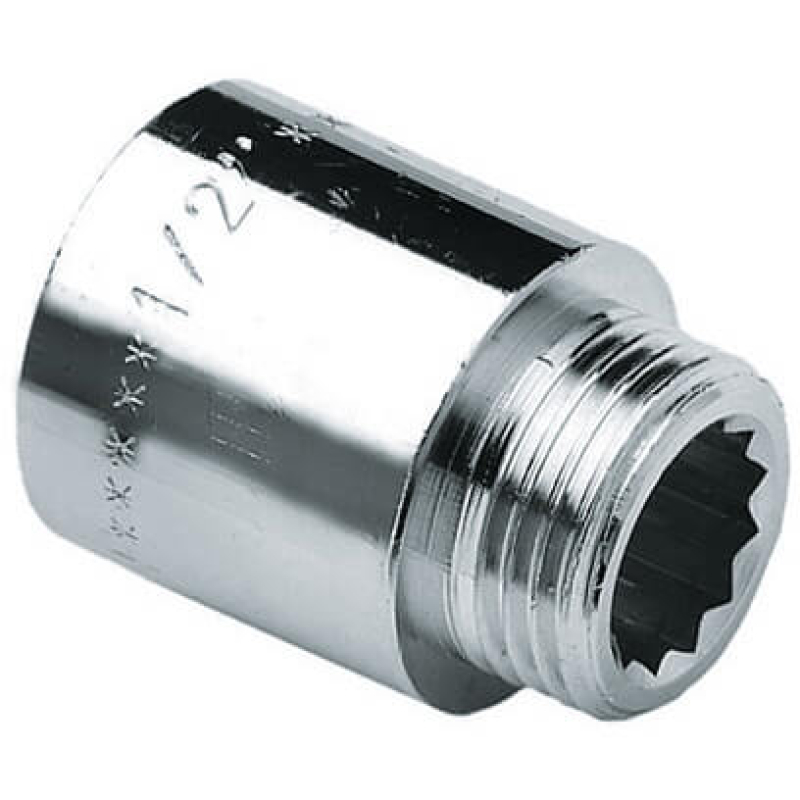 BONFIX - Messing draadfitting kraanverlengstuk verchroomd alle maten 